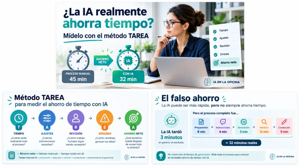 Método TAREA para medir el ahorro de tiempo con IA