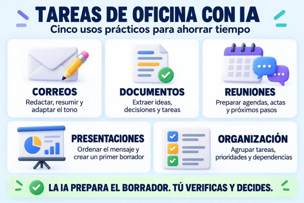 Cinco tareas de oficina que pueden realizarse con ayuda de inteligencia artificial